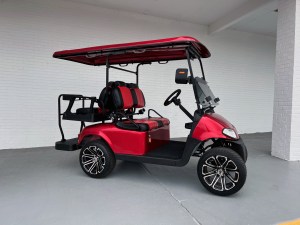 Red Renegade  Ultra 4 Passenger Lithium Battery Golf Cart 02